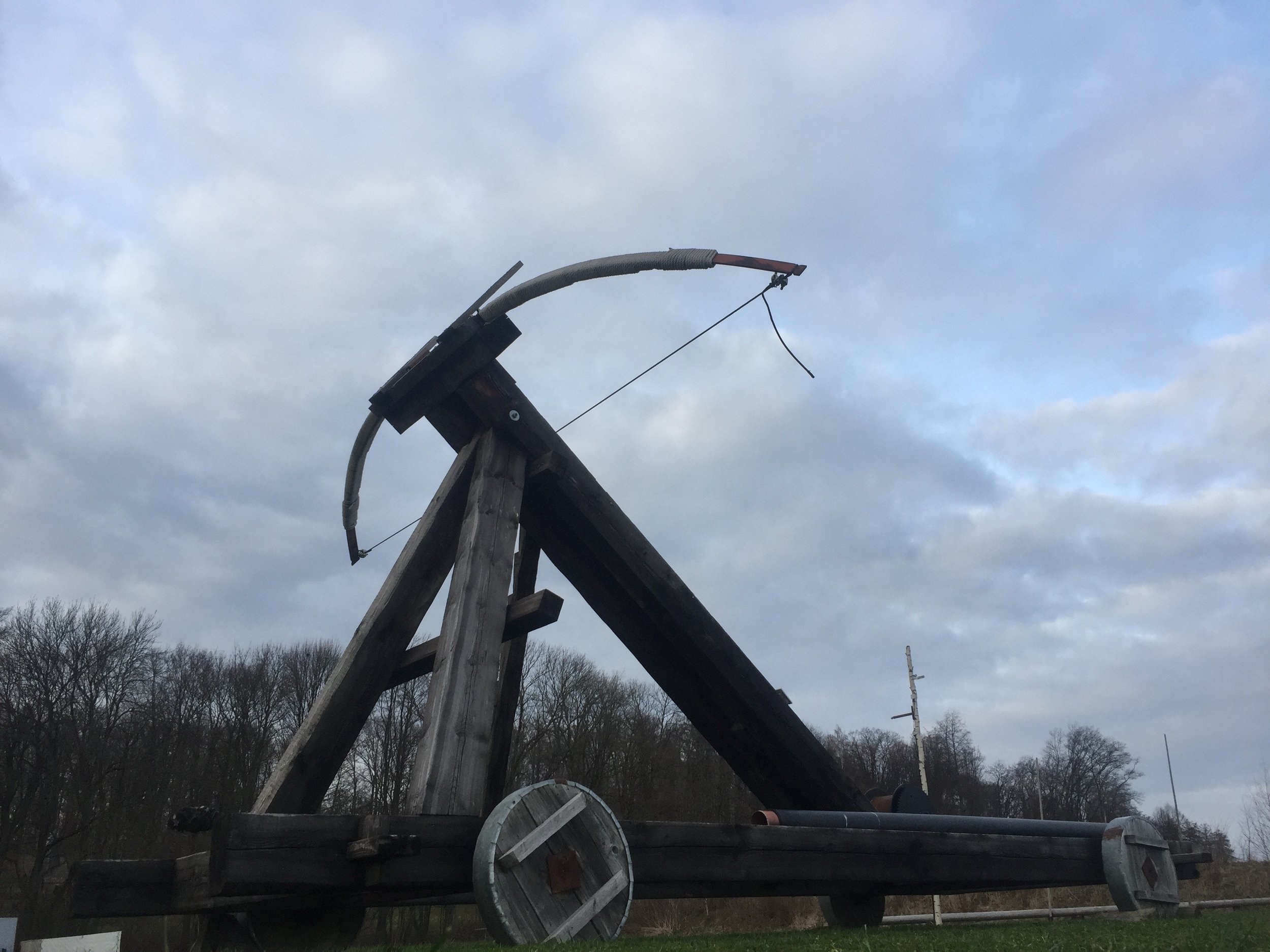 One of the crossbows. This one is close to 9 meters tall.