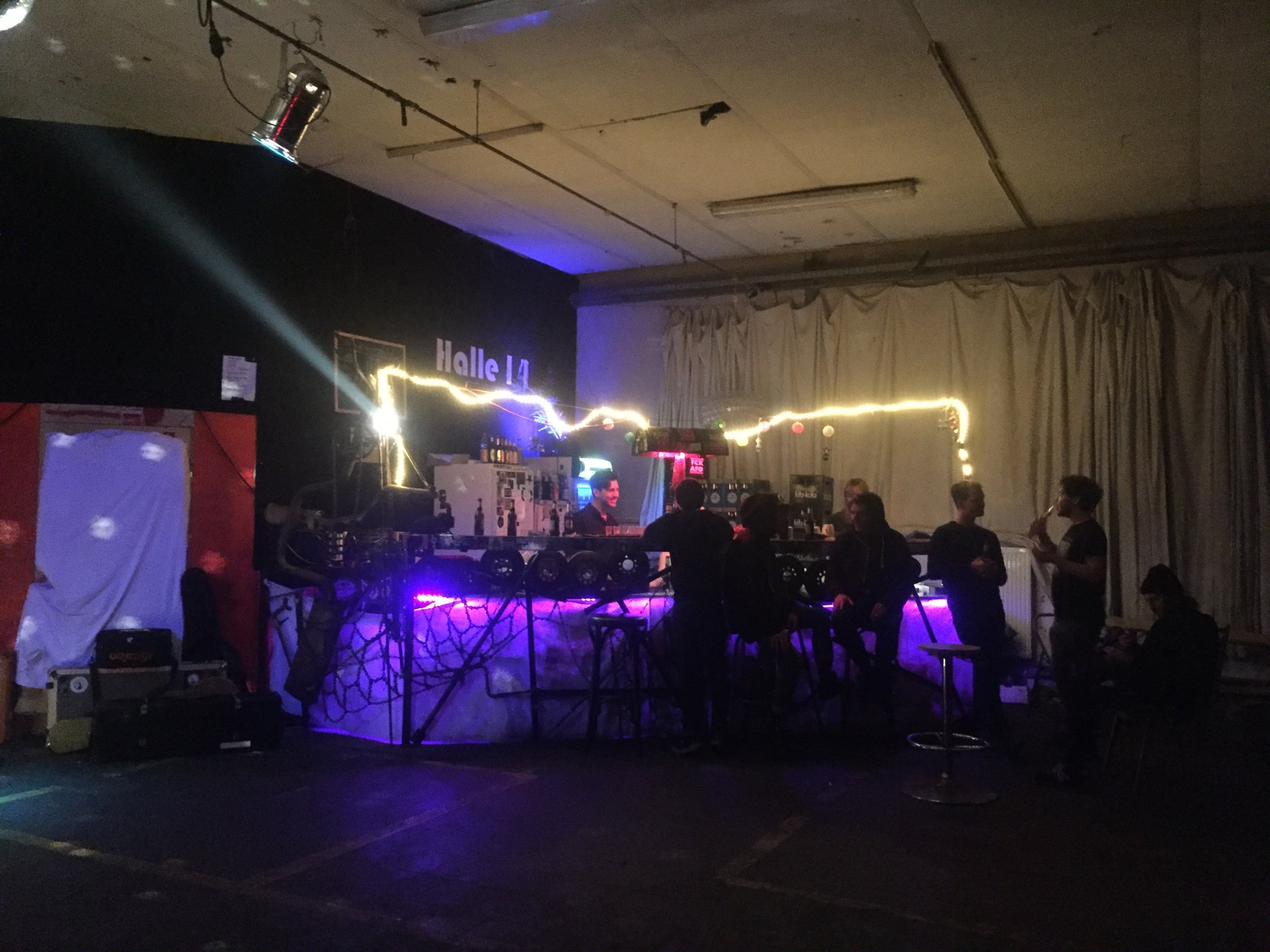 After the gig, the bands begin to play.