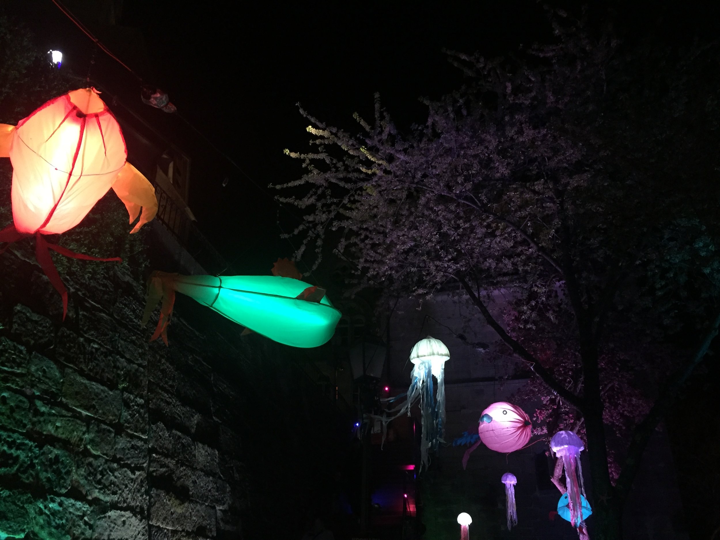 The beginning of the festival.