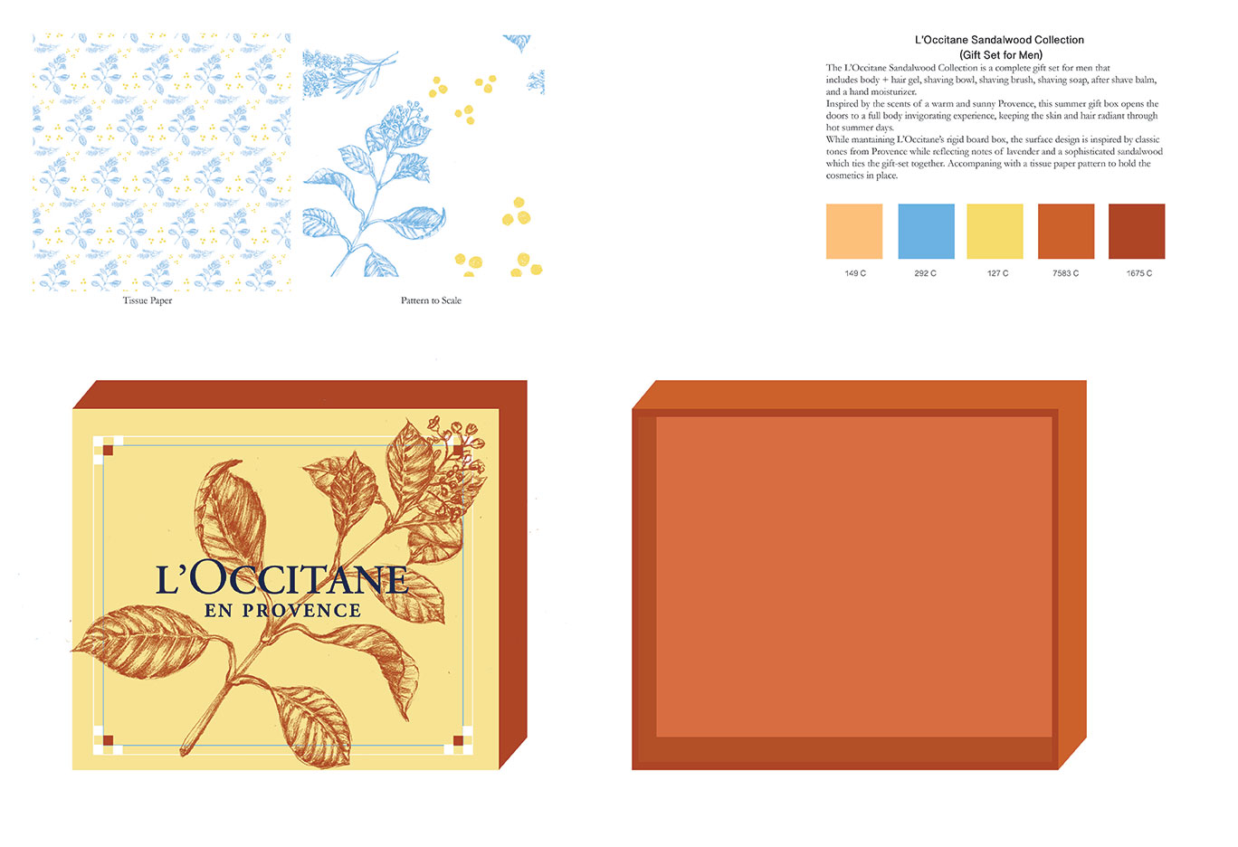 Rigid board box &amp; tissue paper design
