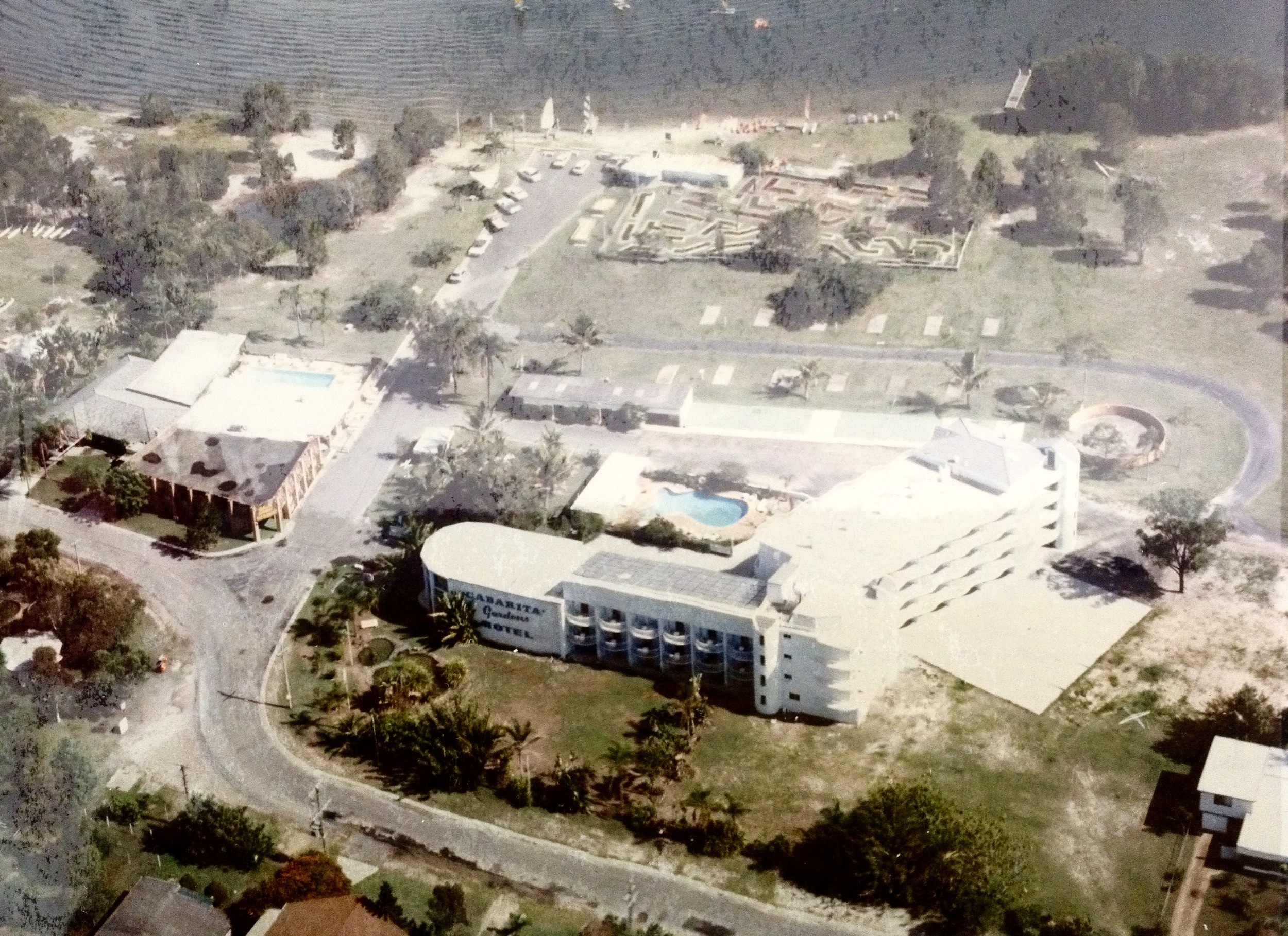 Cabarita Ski Gardens (left) circa 1960s is now The Lake Cabarita
