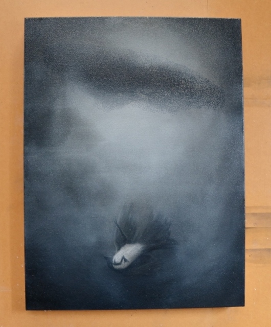 In Between 2016 oil and charcoal on canvas 60x80cm