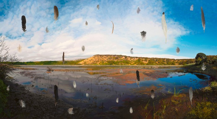 Disturbance 2014, 120 x 180cm, oil on polyester canvas