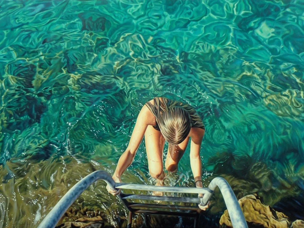 MEDITERRANEAN SWIM - CROATIA by Isaac Oil on canvas 1330mm x 1000mm