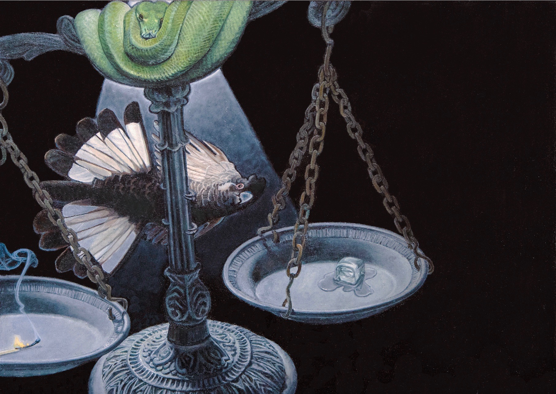 Tipping Point , oil on board, 42 x 56cm