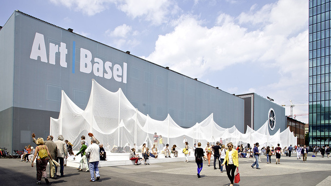 The Messeplatz at Art Basel in Basel, Switzerland.