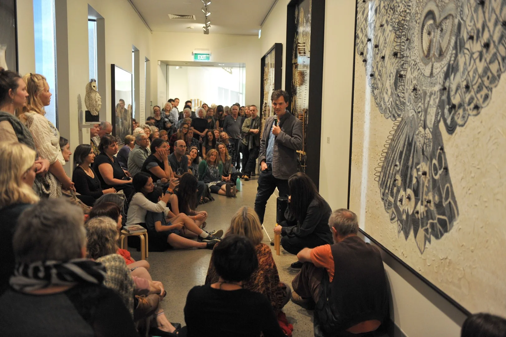 Yeldham giving a previous talk at Tweed Regional Gallery.