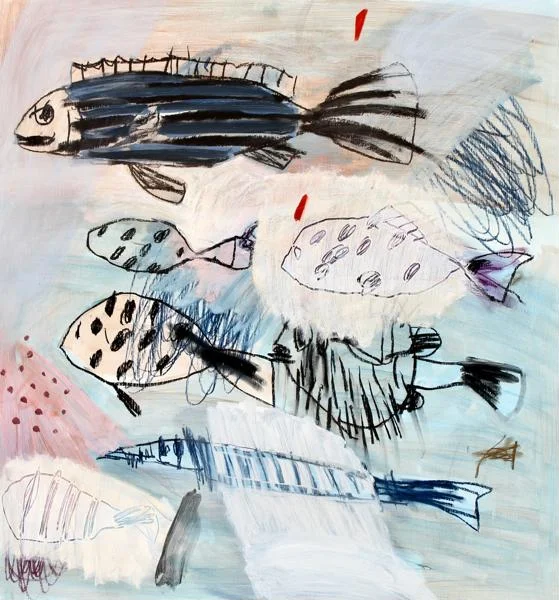 Vitor Dos Santos, SMOOTH SEAS - MIXED MEDIA ON BOARD - 80 x 75cm - $1,500