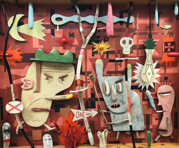 It’s Like a Jungle Sometimes , Jeff Raglus, mixed media, 125 x 186 x 14cm