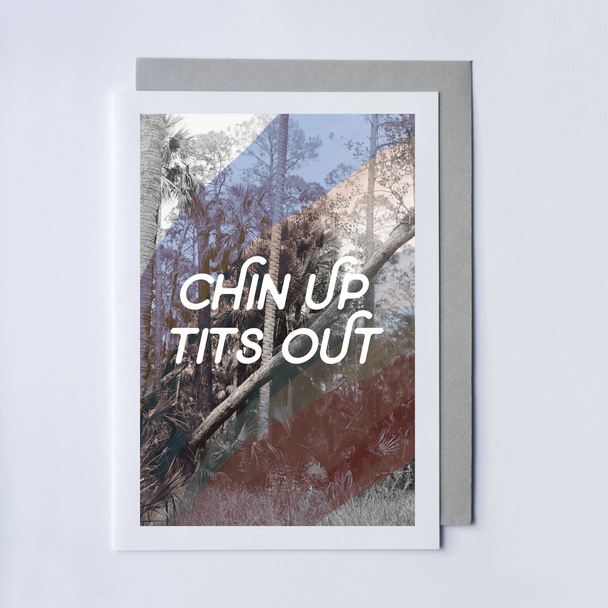 CHIN UP TITS OUT CARD
