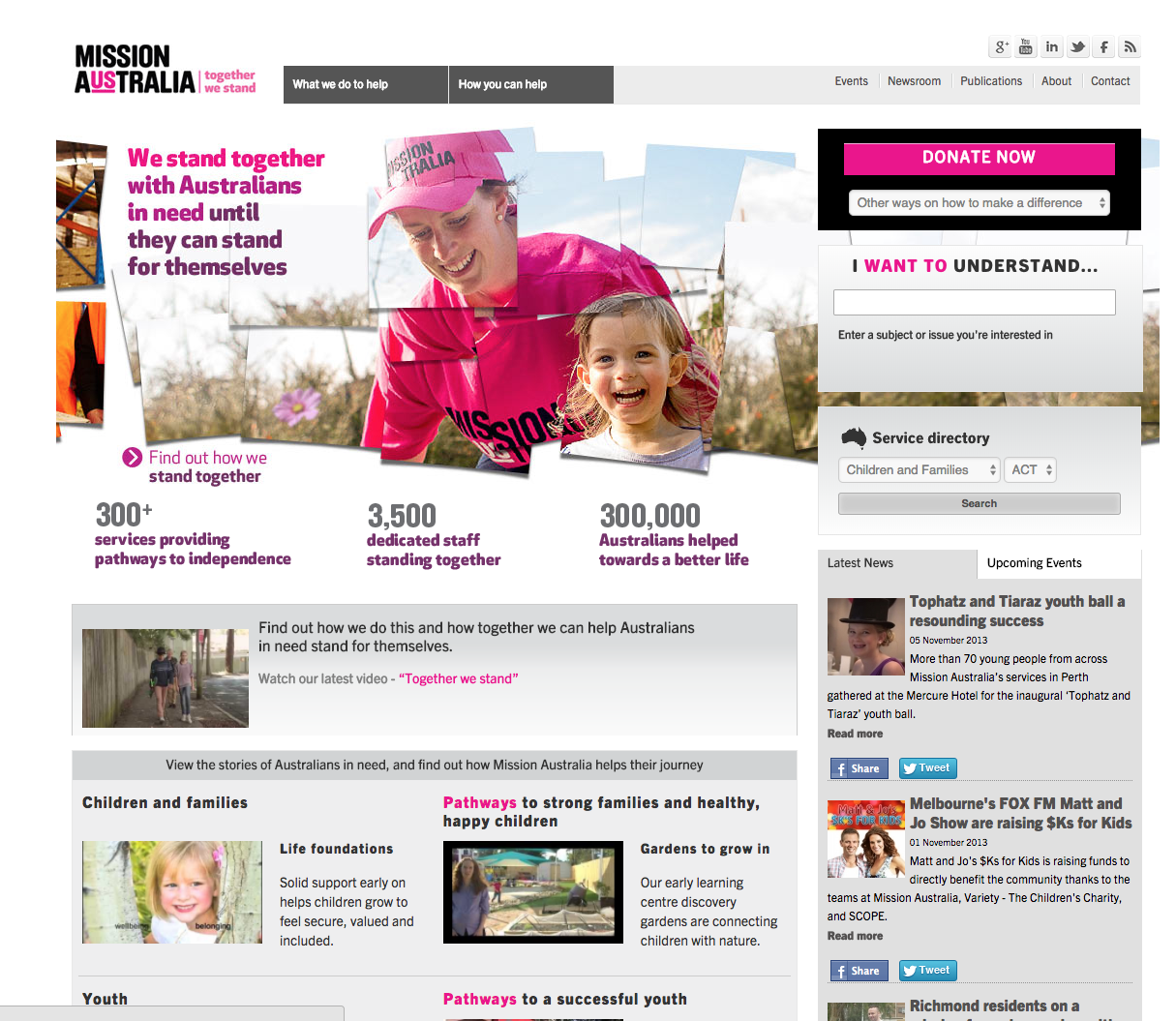 Mission Australia Website
