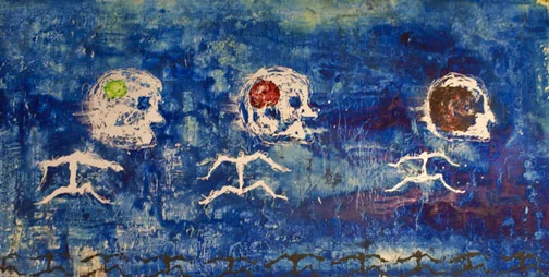 Blue 3 figures