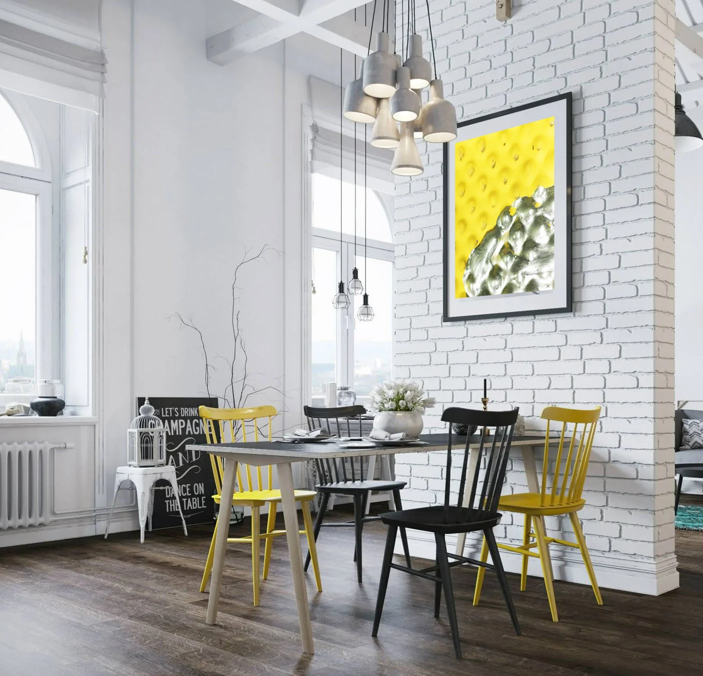Yellow Wet Paint