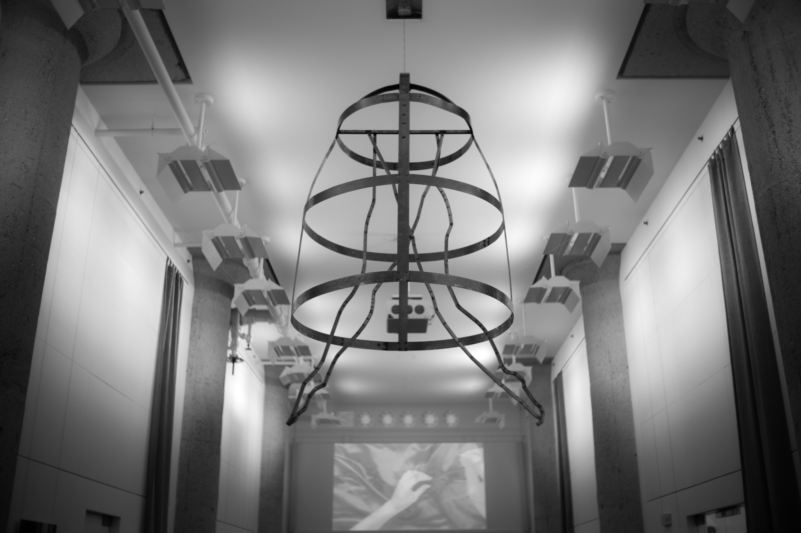"The Ephemerallity of Matter" welded steel sculpture, 8' x 6'. Aquired as a permanent fixture of the Cooper Design Building, Downtown Los Angeles