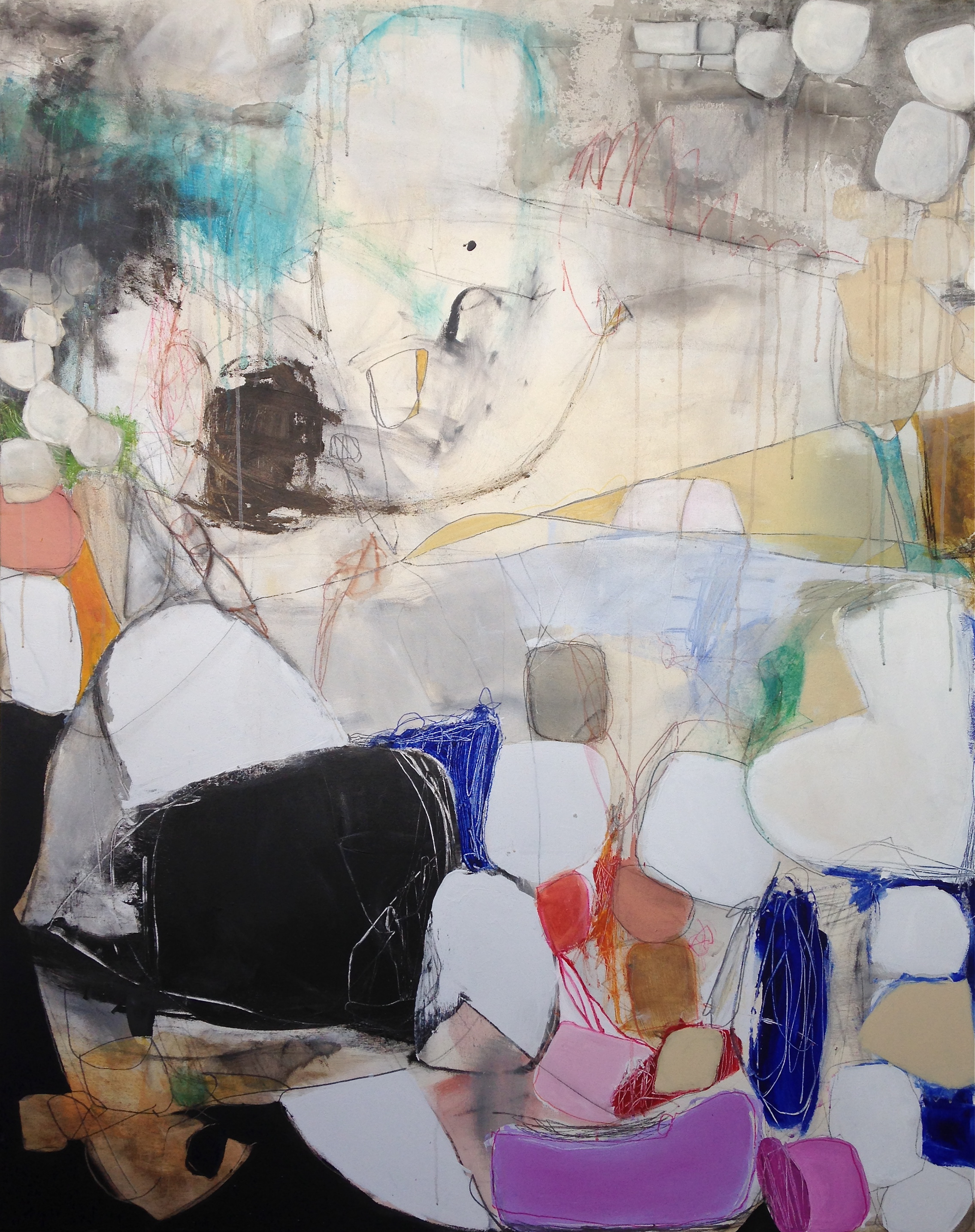 "White Wigs of the Court" Acrylic on canvas 60"x48" $6,400 (SOLD)