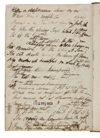Page from the original manuscript copy of Epipsychidion