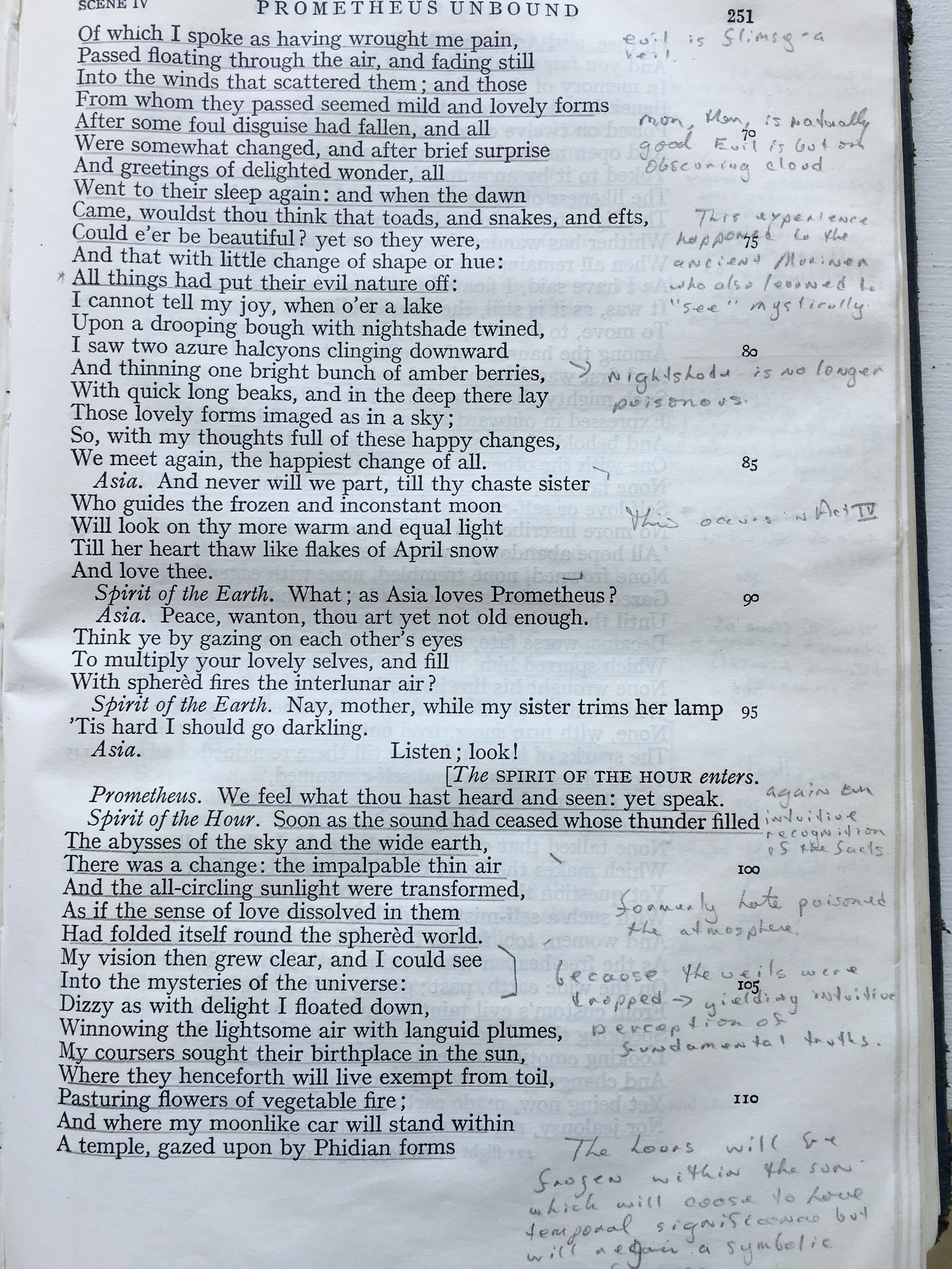 My markups to Hutchinson's "Poetical Works of Shelley" -- given to my brother at age 1.