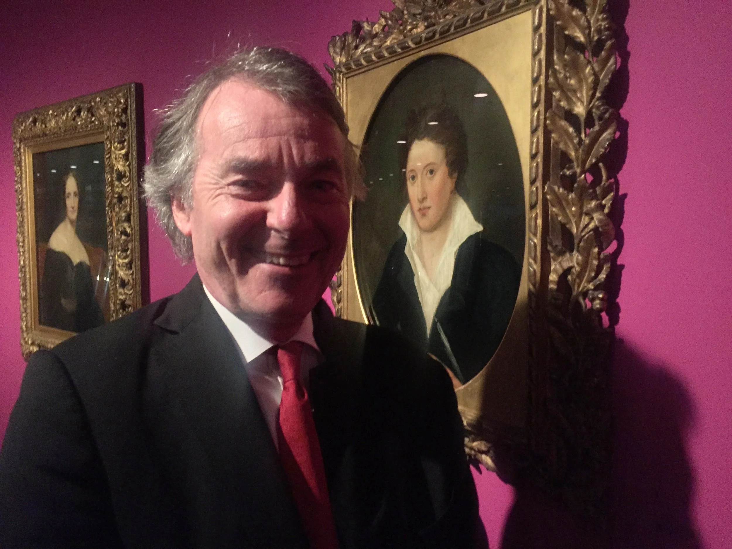 This is me with the Elf on my left and Pecksie on my right at the Bodmer Foundation in Geneva
