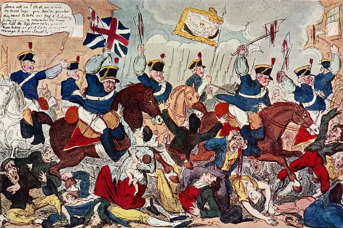 The Massacre of Peterloo. George Cruikshank/Wikimedia