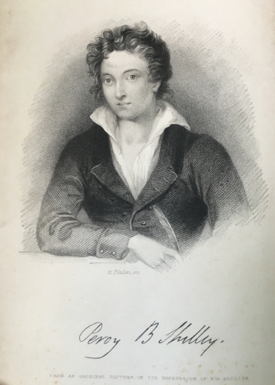 Finden's reimagining of Shelley drawn from the Curran portrait.