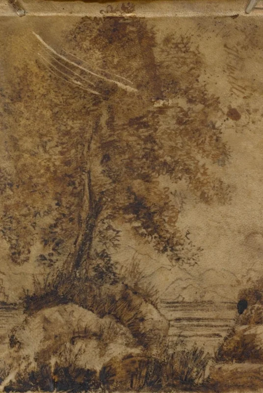 Shelley's drawing affixed to his copy of A Philosophical View of Reform. It demonstrates a quite extraordinary gift for draughtsmanship.