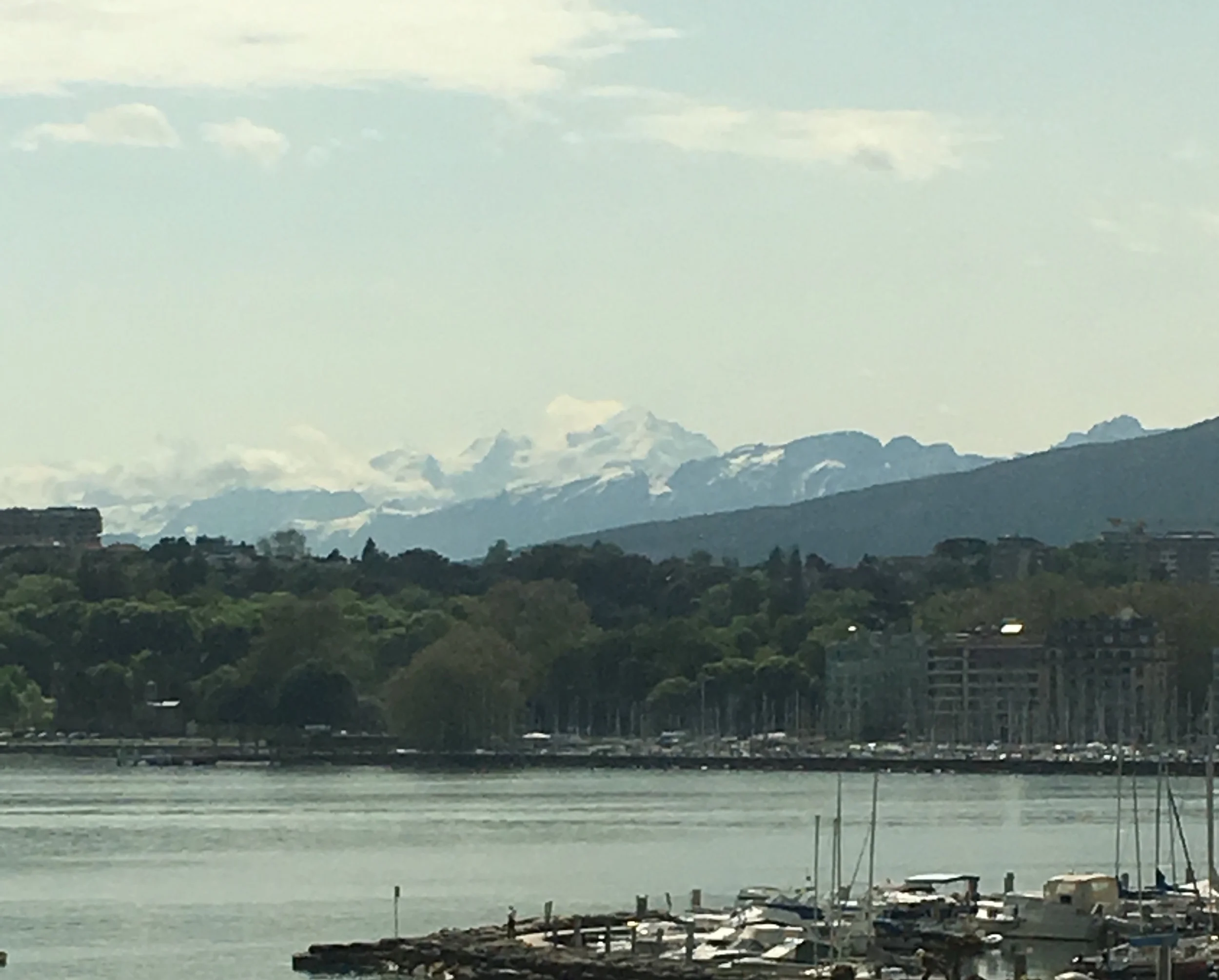 Mont Blanc seen from Geneva. Copyright Graham Henderson, 2016.