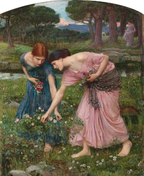 John William Waterhouse, Gather Ye Rosebuds While Ye May (1909)