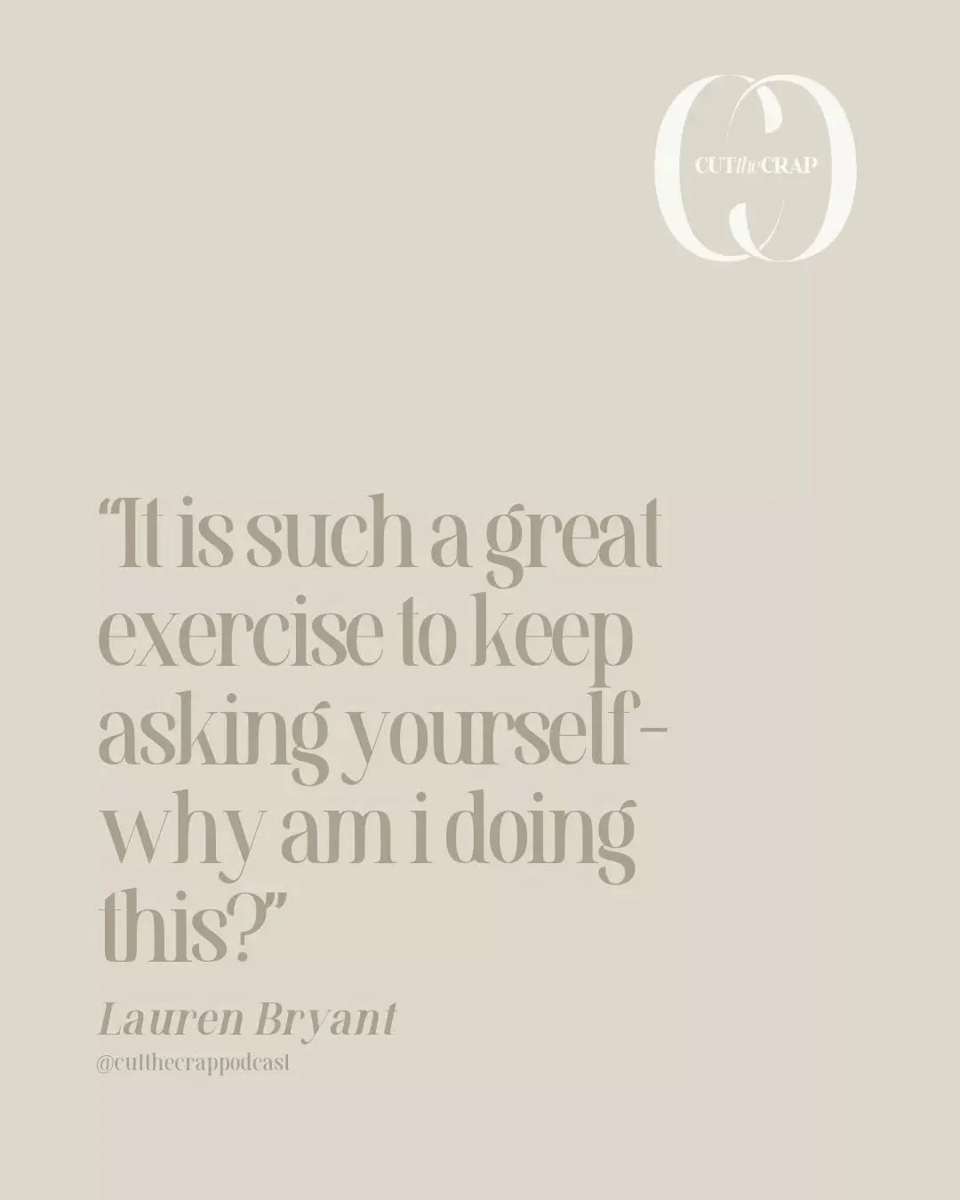Sometimes the most powerful strategy is pausing to ask: Why am I doing this?
Is it aligned with my purpose, or am I chasing something that doesn&rsquo;t matter? A reminder I loved from my chat with Lauren Bryant in Ep 4.
👉🏼 I&rsquo;d love to hear &
