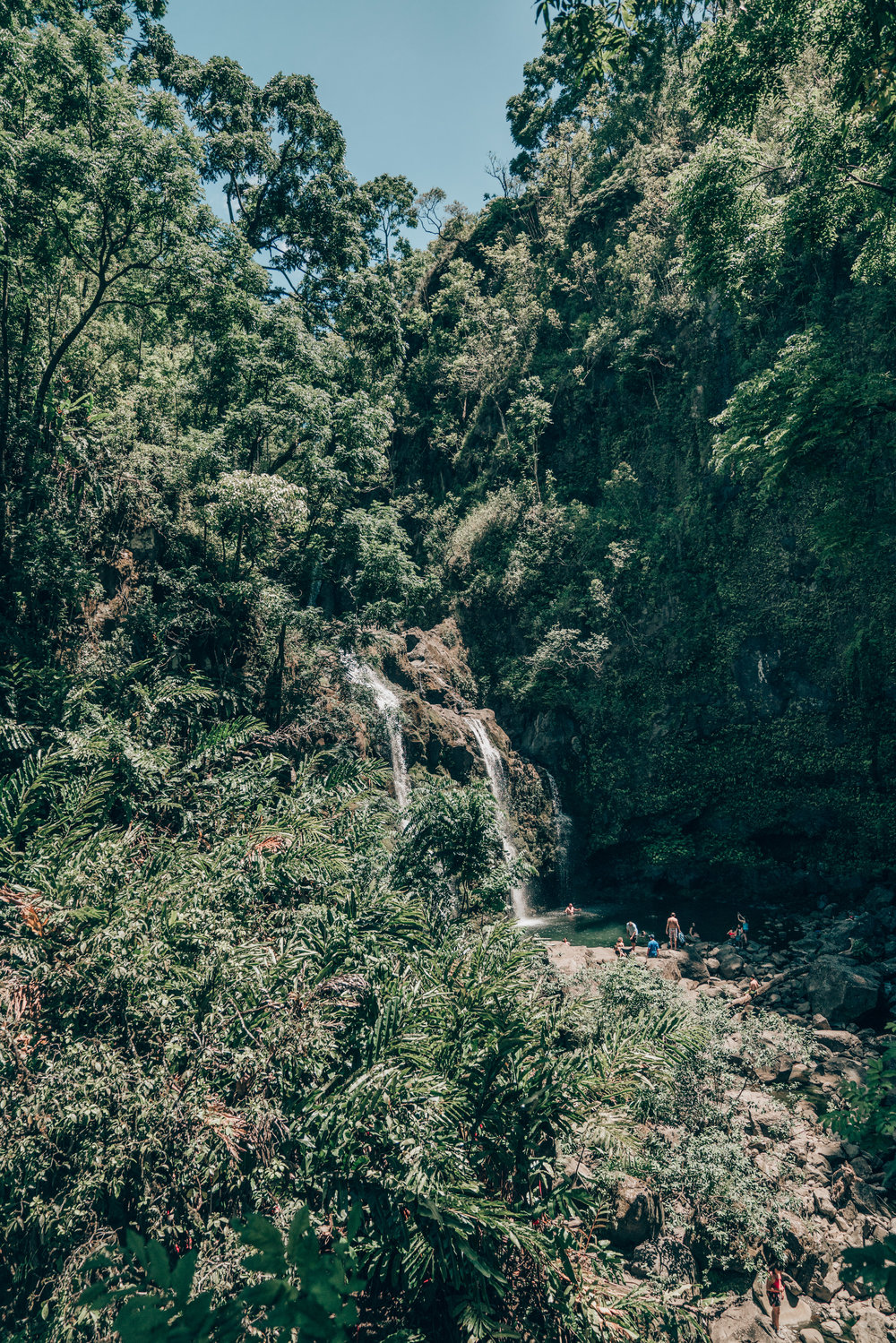Upper Waikani Falls aka “Three Bears Falls”