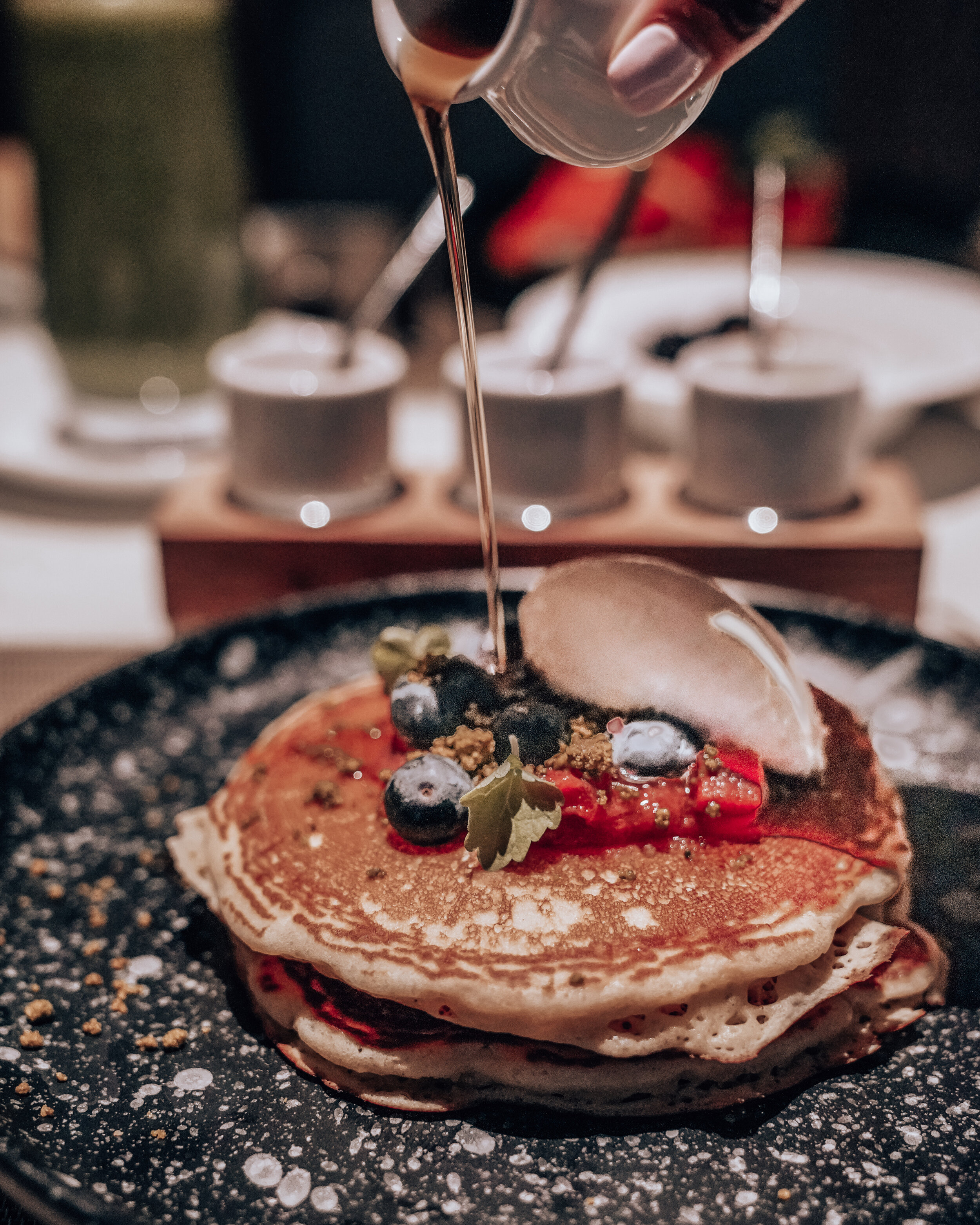 Pancakes at Bosk at Shangri-La Hotel, Toronto