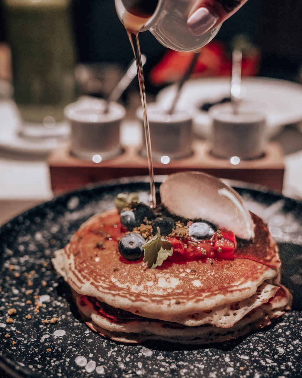 Pancakes at Bosk at Shangri-La Hotel, Toronto