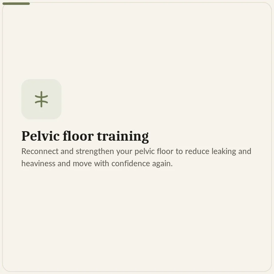 Postnatal pelvic floor training in South West London