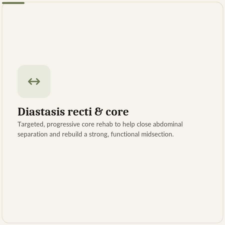 Diastasis recti core rehabilitation with a postnatal personal trainer in South West London