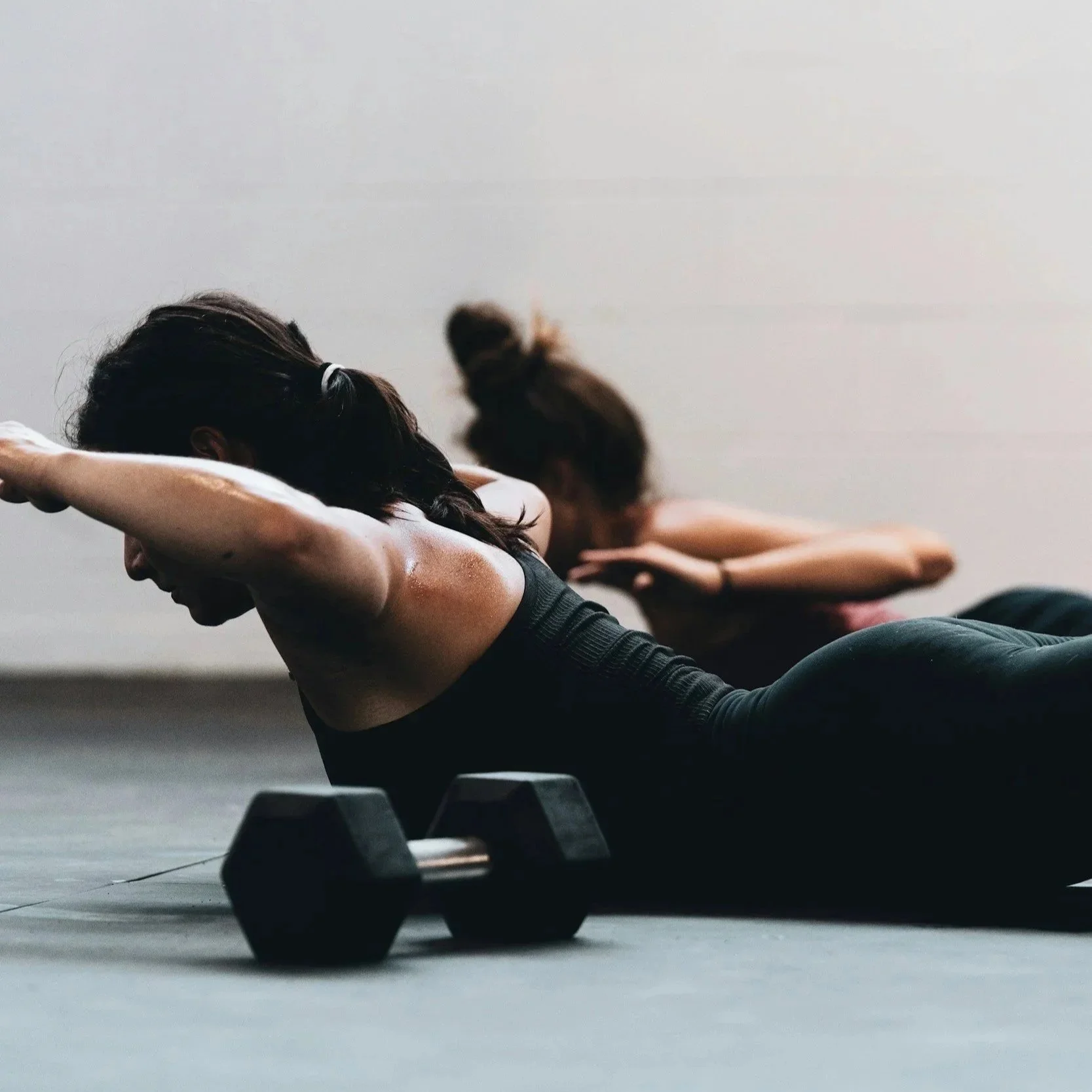 Client recovering after an intensive weight loss personal training session in Clapham