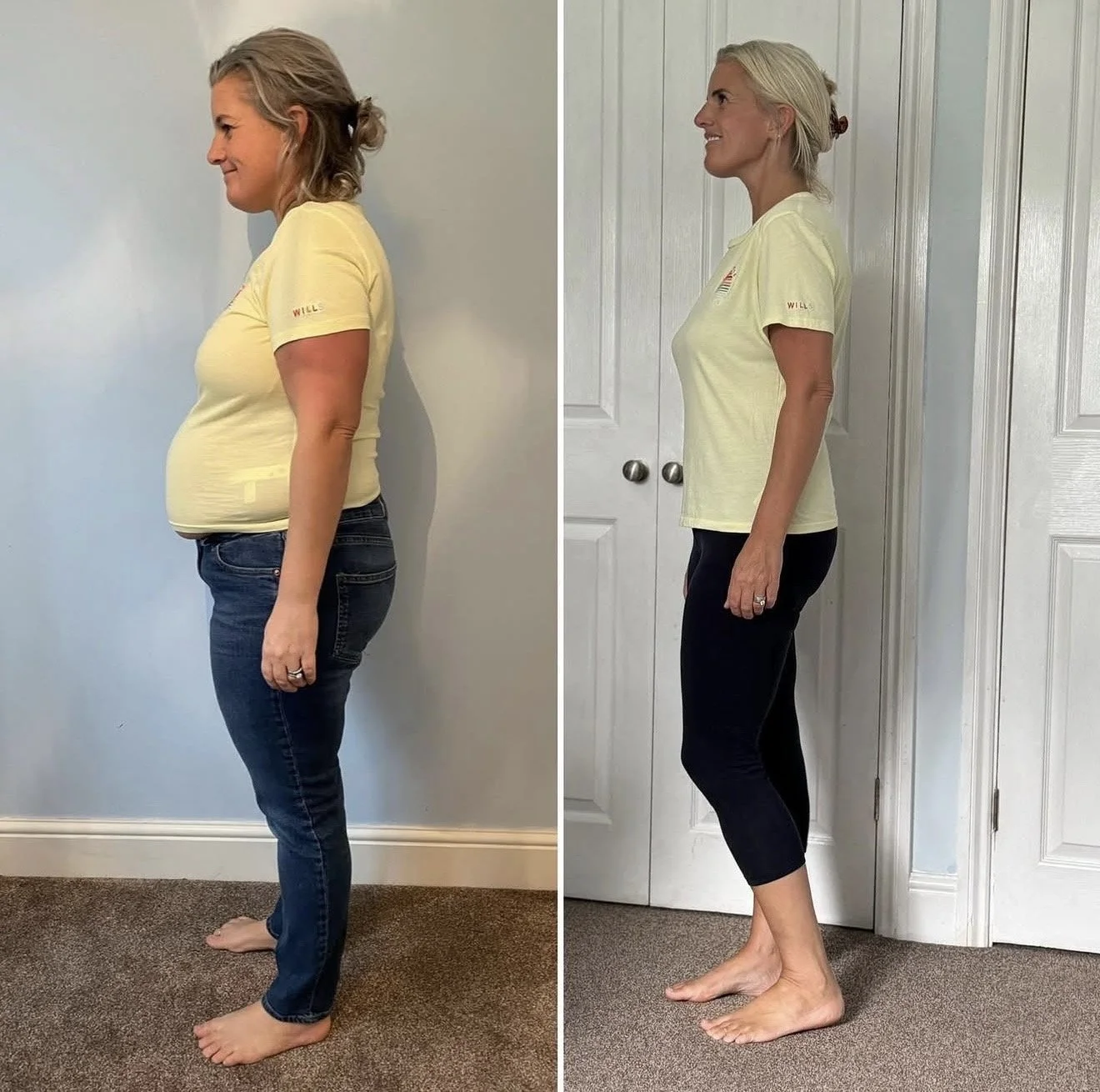 After body transformation with a personal trainer in Clapham showing improved strength, definition and fitness results