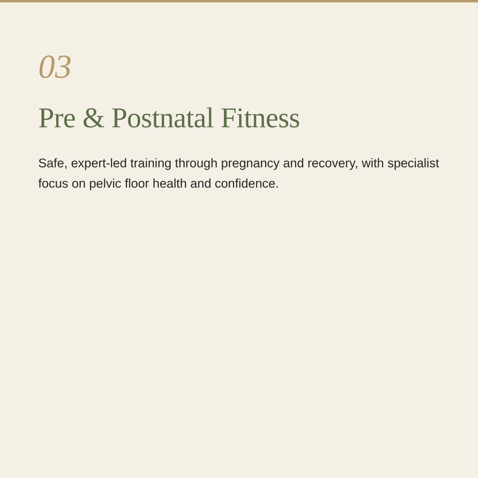 Pre & post natal fitness