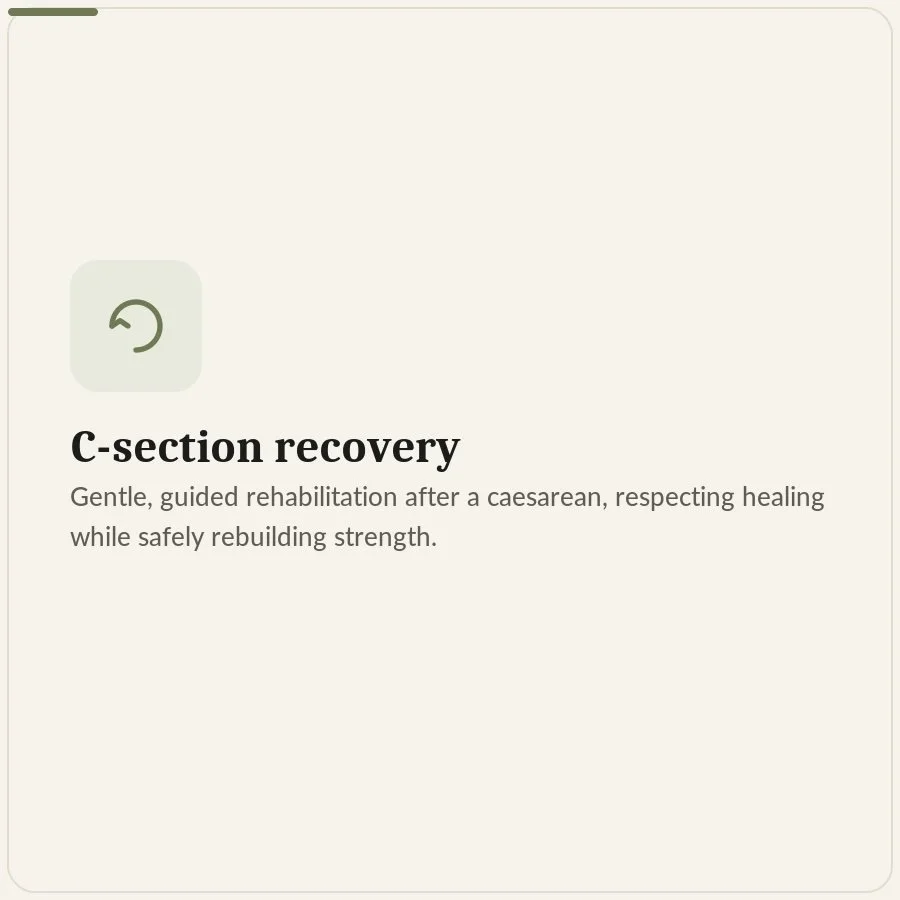 C-section recovery personal training in South West London