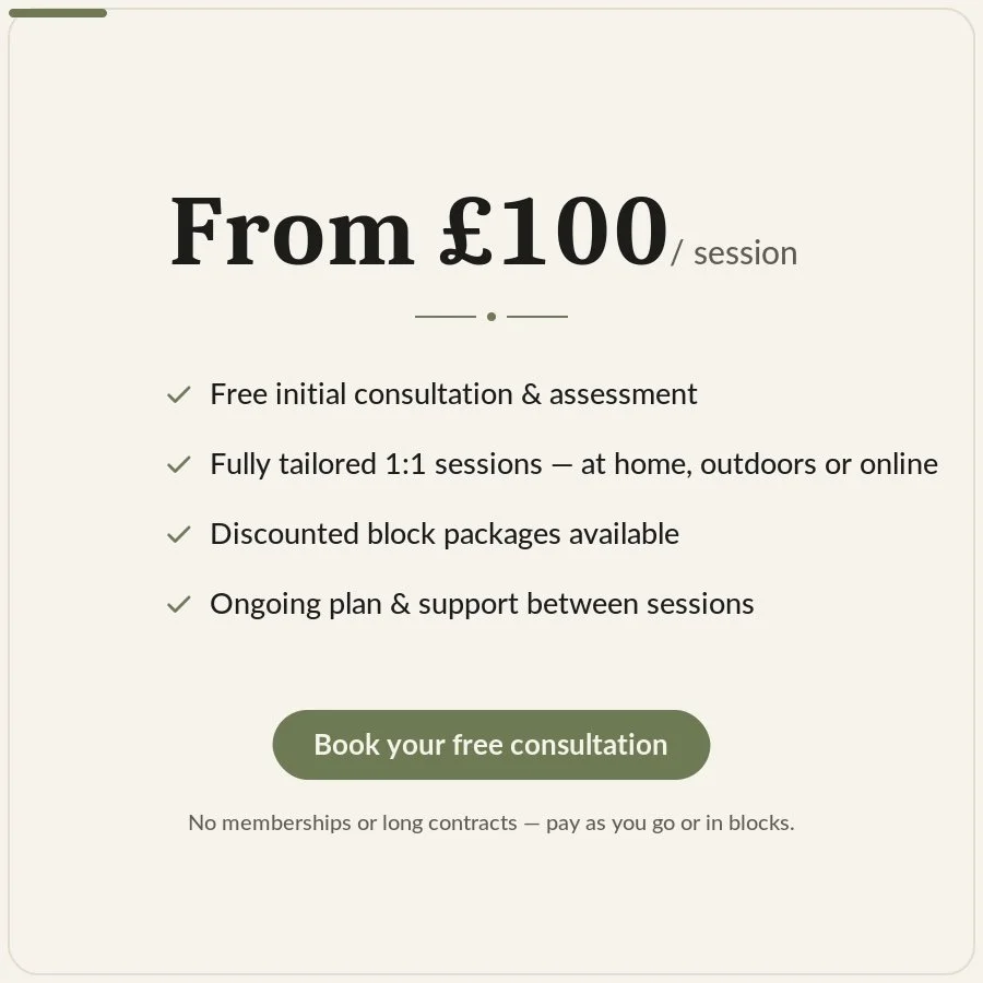 Pre and postnatal personal training pricing — from £100 per session with a free consultation