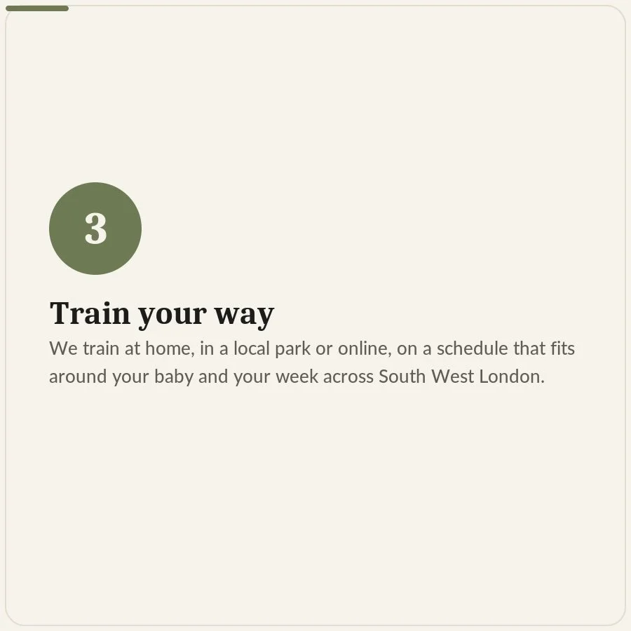 Step 3 — train at home, outdoors or online across South West London