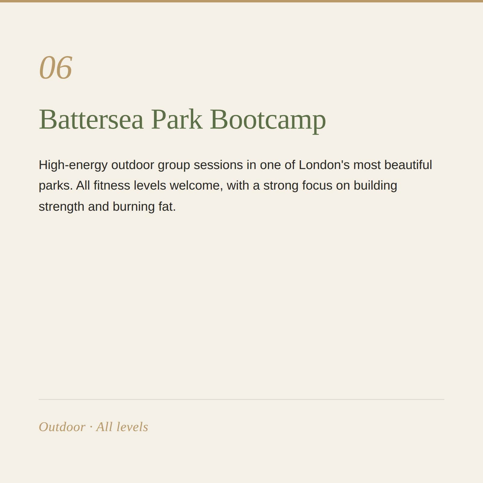 Boot camp Battersea Park