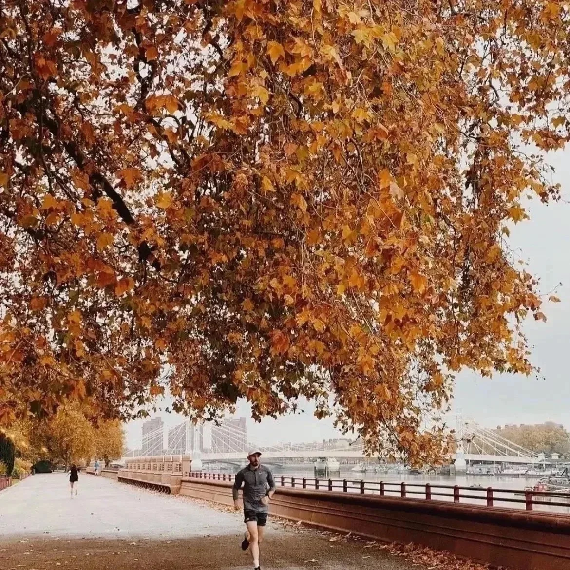Running in Battersea Park during personal training session in SW11