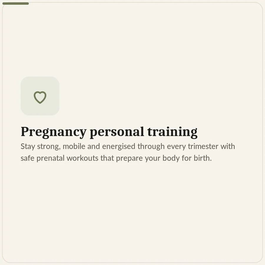 Pregnancy personal training session in South West London — safe prenatal workout for every trimester