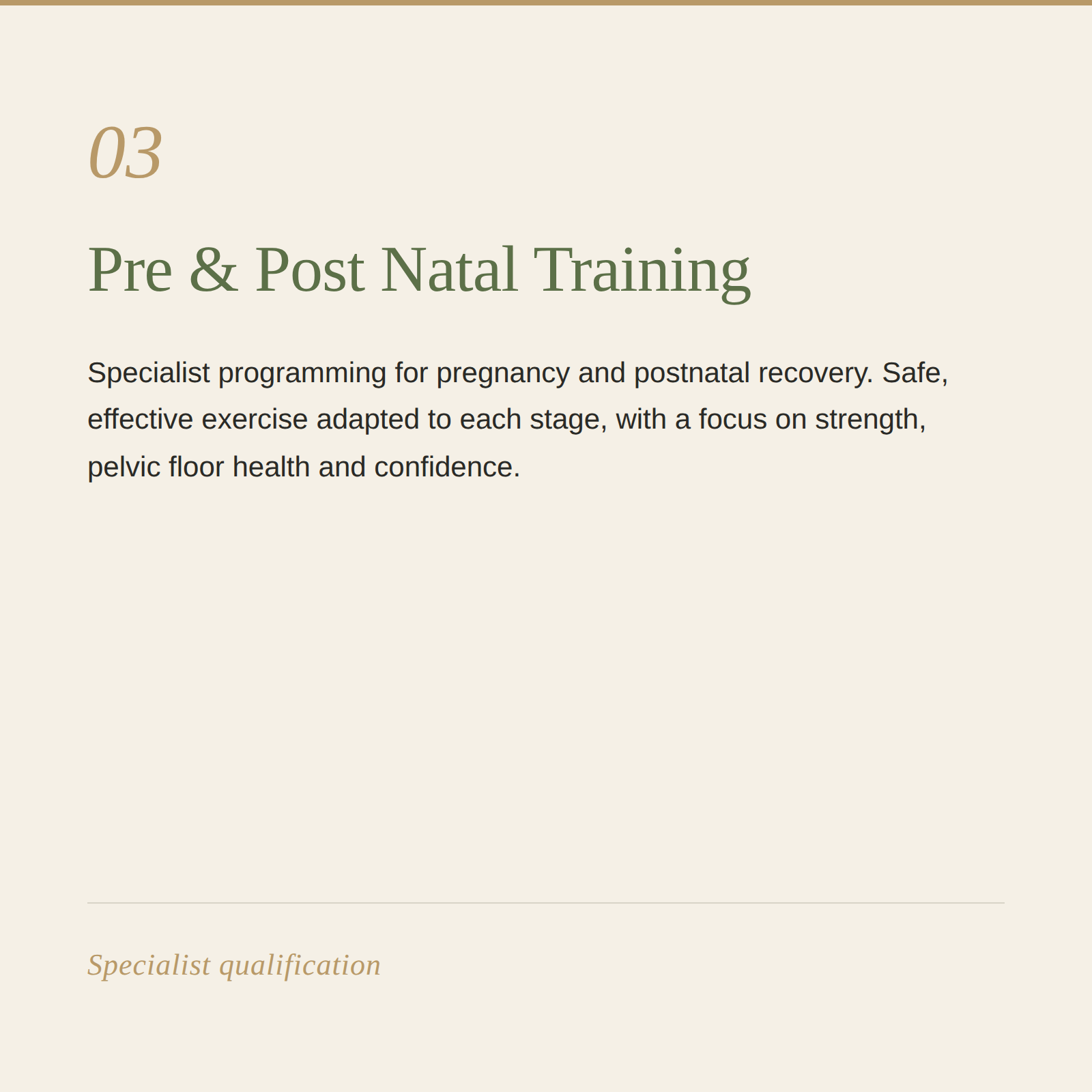 Pre & post natal personal training