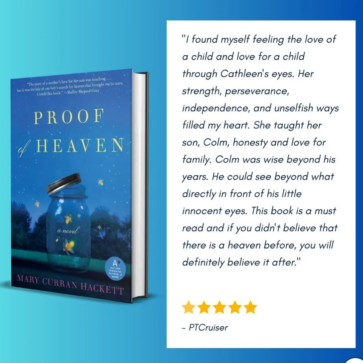 Thank you @bedsidereading for posting this reader&rsquo;s review! #iloveit It always makes me so happy to hear from readers and to see this book still touches readers all these years later. Thank you! #proofofheavennovel #booktok #bookreviews