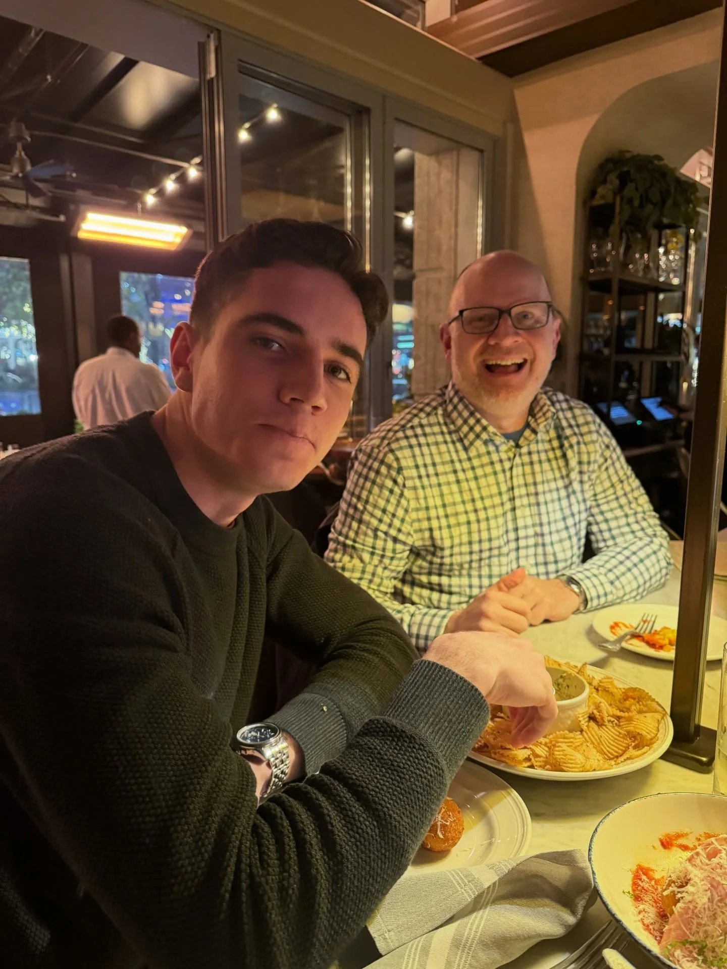 Celebrating Colm being home with a special dinner out courtesy of a generous gift from aunt @ahroe who happens to be celebrating her bday today! We toasted to you! Dinner was delicious and we loved the piano player. Thank you for spoiling us even whe