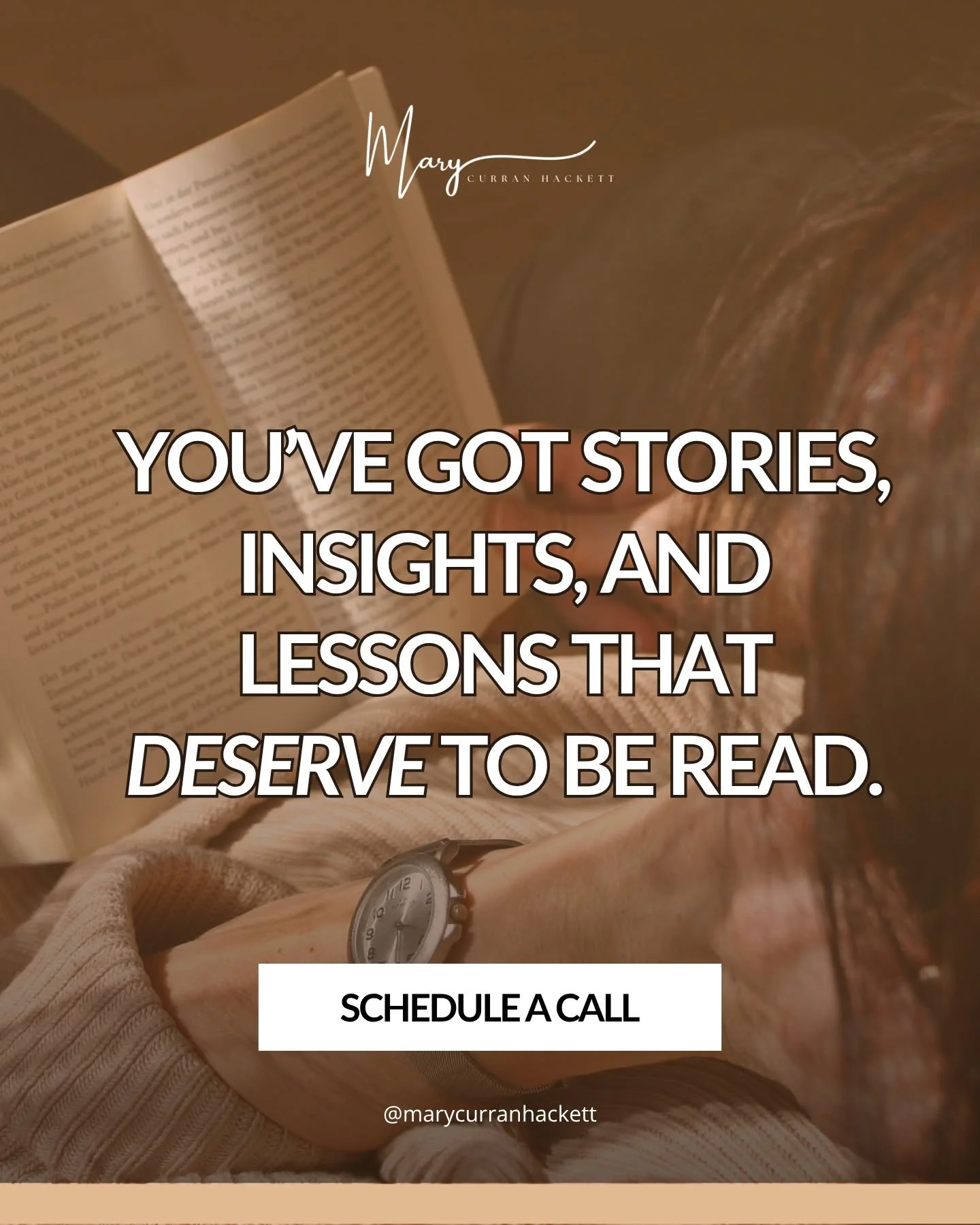 Your experiences, lessons, and insights are powerful. Don't keep them to yourself &mdash; the world is waiting to learn from you. 

Bring your story to life. Schedule a call via the link in bio. 

#MaryCurranHackett #AuthorMindset #BookCoach #WriteYo