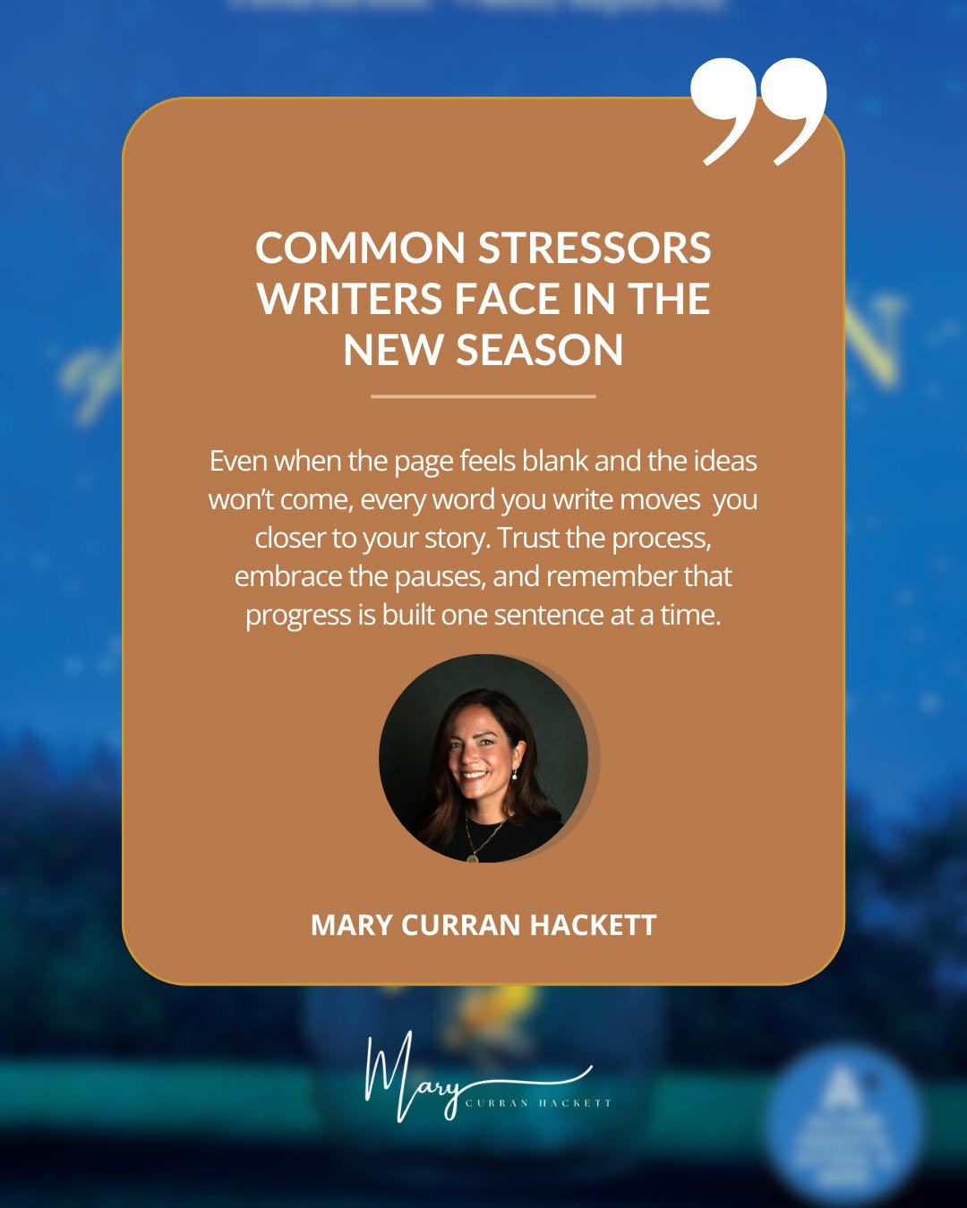 Feeling stuck or overwhelmed as a writer this season?

Here are a few reminders worth returning to:
- Creative blocks are part of the process, not a failure
- A blank page doesn&rsquo;t erase your skill or progress
- Small, imperfect steps still move