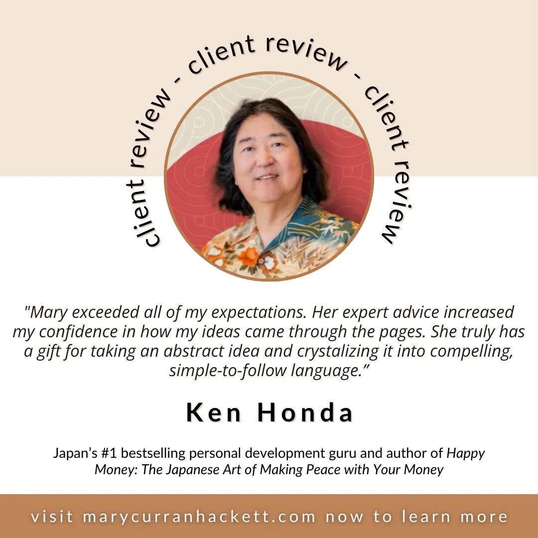 When an idea lives in your head, it can feel powerful but difficult to translate clearly onto the page. That is where transformation happens.

Ken Honda shared that working together helped turn abstract ideas into clear, compelling language that stre