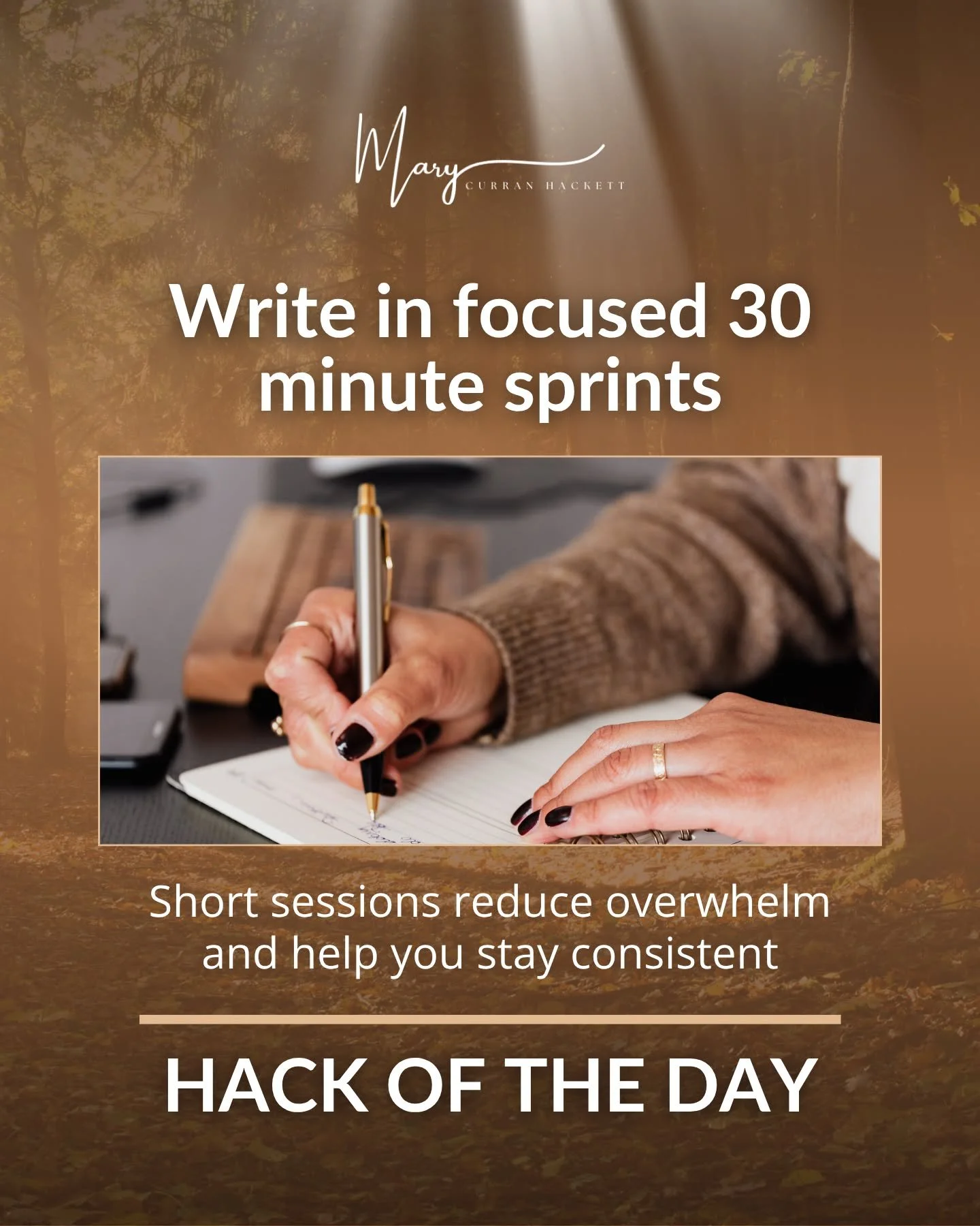 Most founders think they need more time to write a book.

But more time isn't usually the problem.
Focus is.

Thirty minutes.
Fully focused. No distractions.

It doesn't sound like much... until you do it consistently.

Short sessions lower the press