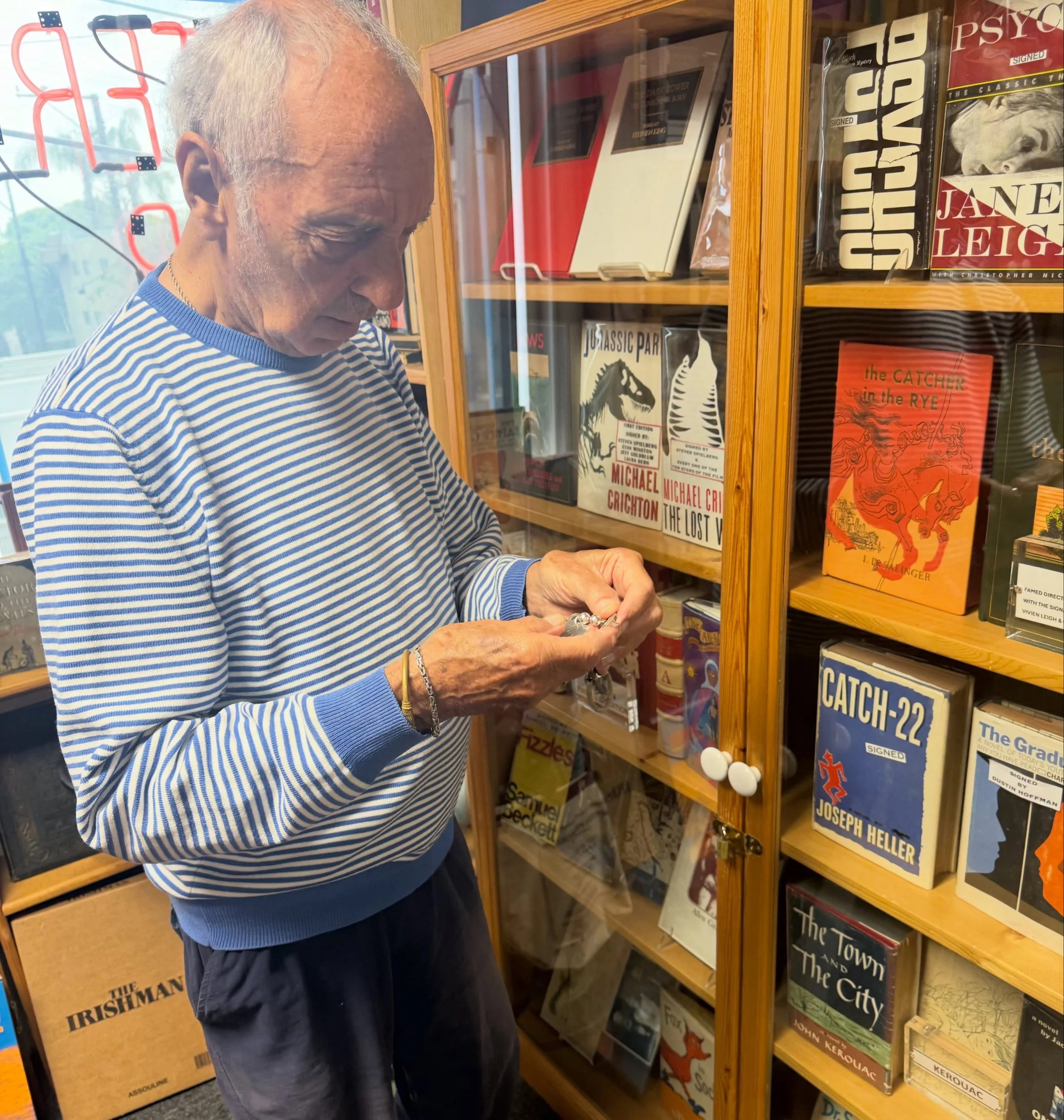 On the road for a client meeting in LA and was able to escape for the afternoon into Mystery Pier Books on the Sunset Strip.  It sells only first editions and has loads of signed copies as well. It is a hidden gem in the city. The store is owned by a